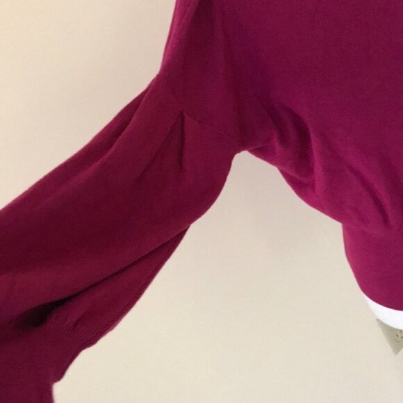 NWT! Express Sz S majenta balloon sleeve sweater - Picture 2 of 8